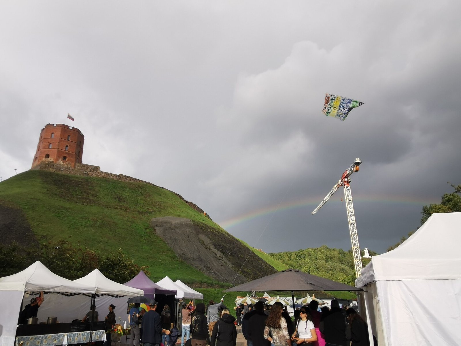 Tapytas aitvaras-vėliava Augalyn Fest’e Vilniuje